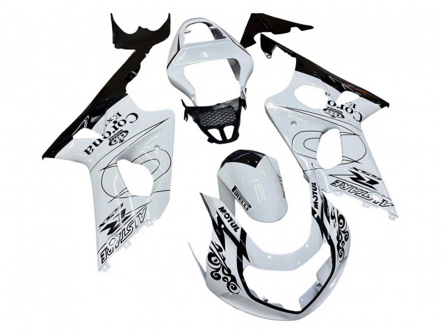 Carénages Moto Suzuki GSXR1000 2000-2002 - Blanc Noir Motul Corona