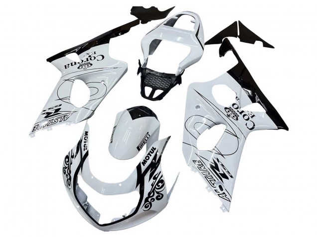 Carénages Moto Suzuki GSXR1000 2000-2002 - Blanc Noir Motul Corona