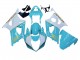 Carénages Moto Suzuki GSXR 1000 2003-2004 - Blanc Bleu Clair Or