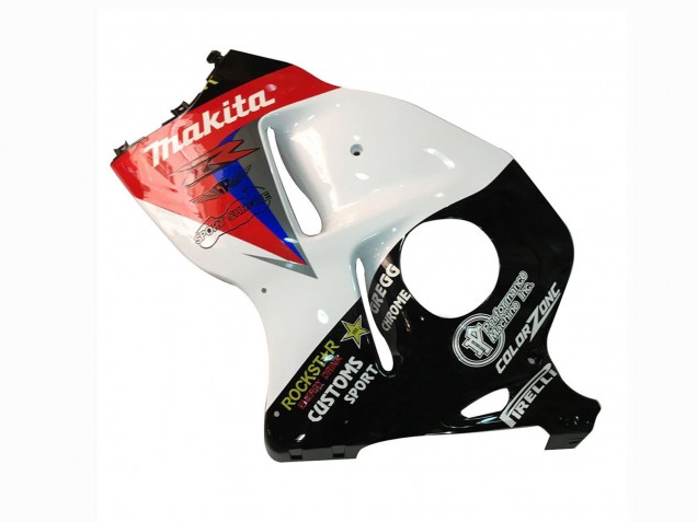Carénages Moto Suzuki GSXR 1300 Hayabusa 1996-2007 - Blanc Bleu Rouge Makita Noir