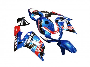 Carénages Moto Suzuki GSXR 600 / GSXR 750 2001-2003 - Bleu Rouge Courses