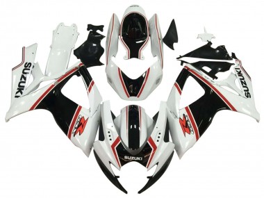 Carénage Moto Suzuki GSXR 600 / GSXR 750 2006-2007 - Blanc Noir Rouge