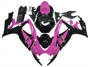 Carénage Moto Suzuki GSXR 600 / GSXR 750 2006-2007 - Rose Noir Brillant