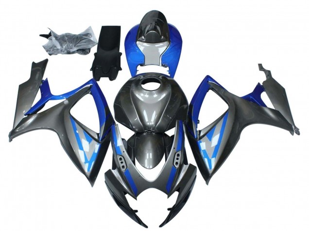 Carénages Moto Suzuki GSXR 600 / GSXR 750 2006-2007 - Bleu Gris Noir