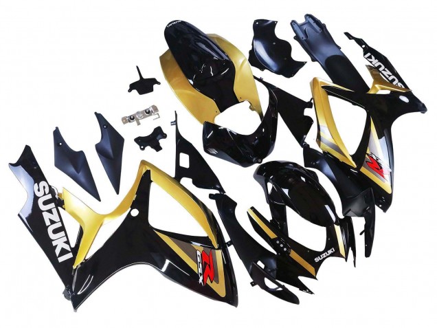 Carénages Moto Suzuki GSXR 600 / GSXR 750 2006-2007 - Or Noir Brillant Rouge