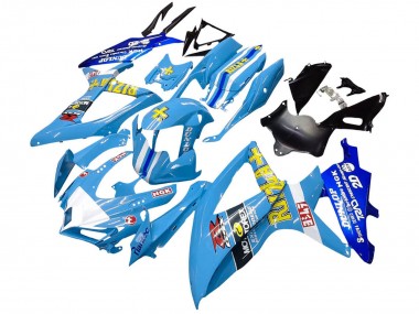 Carénages Moto Suzuki GSXR 600 / GSXR 750 2008-2010 - Bleu Jaune Rizla