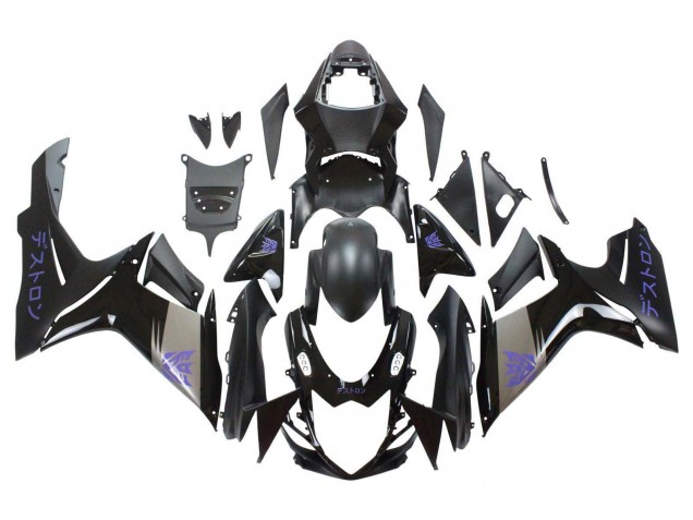 Carénages Moto Suzuki GSXR 600 / GSXR 750 2011-2024 - Noir Mat Gris Violet