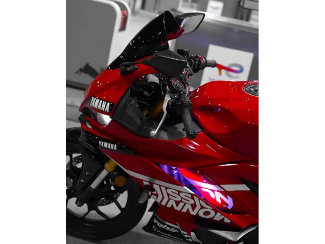 Carénages Moto Yamaha YZF R3/R25 2019-2021 - Rouge Foncé Blanc Argent Noir Valsir