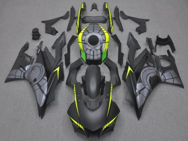 Carénages Moto Yamaha YZF R3/R25 2022-2024 - Noir Mat Gris Jaune Vert