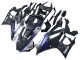 Carénages Moto Yamaha YZF R3/R25 2022-2024 - Marbre Noir Argent Bleu Fibre de Carbone Forgée Style