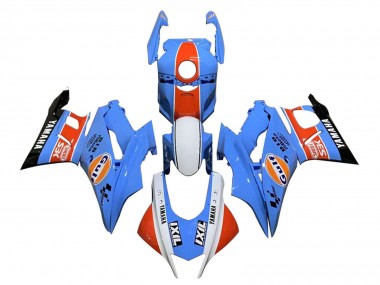 Carénages Moto Yamaha YZF R3/R25 2022-2024 - Bleu Orange Blanc Gulf