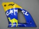 Carénages Moto Yamaha YZF 1000 R1 2000-2001 - Blanc Jaune Bleu Motul Chameau