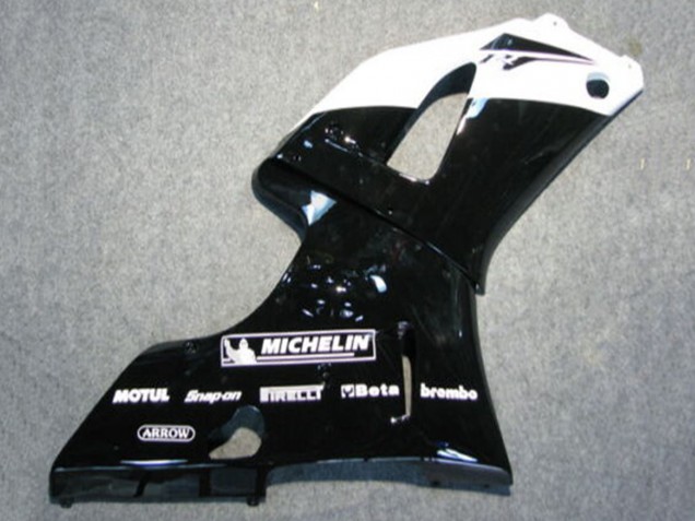 Carénages Moto Yamaha YZF 1000 R1 2000-2001 - Noir Brillant Blanc Michelin