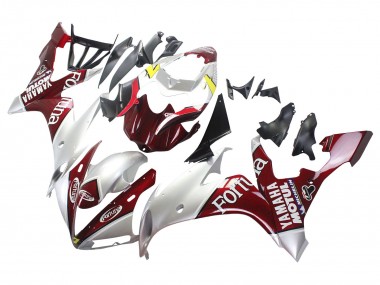 Carénages Moto Yamaha YZF 1000 R1 2004-2006 - Argent Rouge Fortuna Motul