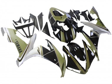 Carénages Moto Yamaha YZF 1000 R1 2004-2006 - Or Clair Blanc Noir Brillant