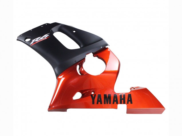 Carénages Moto Yamaha YZF 600 R6 1998-2002 - Orange Noir Mat
