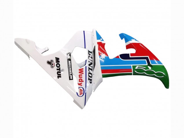 Carénages Moto Yamaha YZF R6 2003-2004 - Blanc Bleu Vert Rouge Kastinee Dunlop Motul