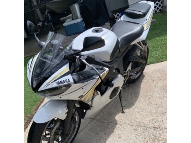 Carénages Moto Yamaha YZF R6S 2006-2009 - Blanc Or