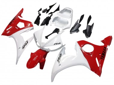 Carénages Moto Yamaha YZF 600 R6 2005 - Blanc Rouge
