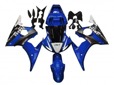 Carénages Moto Yamaha YZF 600 R6 2005 - Bleu Blanc Noir Yamalube