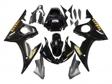 Carénages Moto Yamaha YZF 600 R6 2005 - Noir Or