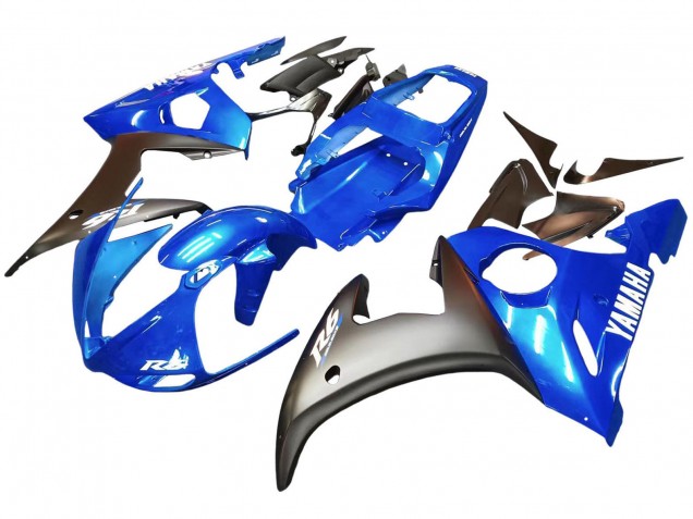 Carénages Moto Yamaha YZF 600 R6 2005 - Bleu Noir Mat