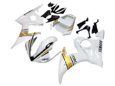 Carénages Moto Yamaha YZF 600 R6 2005 - Blanc Or Noir