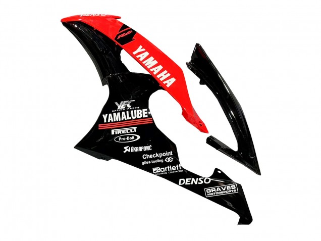 Carénages Moto Yamaha YZF 600 R6 2008-2016 - Rouge Noir Brillant DENSO Yamalube 21