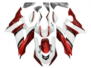 Kits Carénage Moto Yamaha YZF 600 R6 2017-2025 - Blanc Rouge Noir