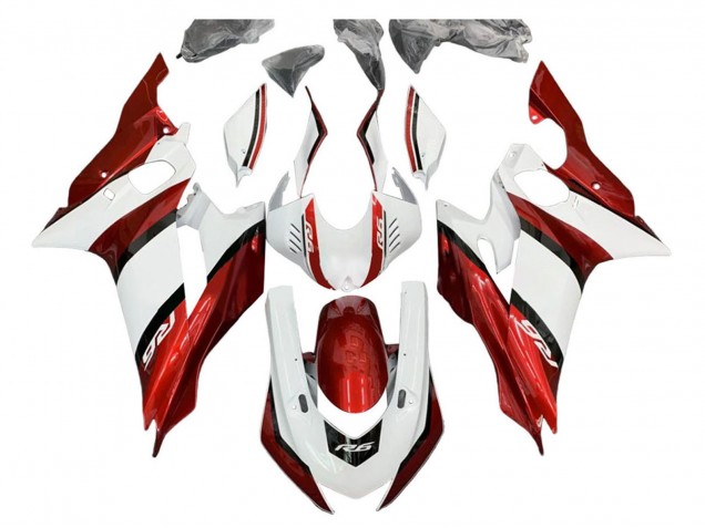 Kits Carénage Moto Yamaha YZF 600 R6 2017-2025 - Blanc Rouge Noir