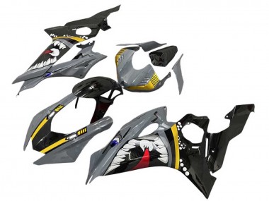Carénages Moto Yamaha YZF 600 R6 2017-2023 - Gris Jaune Noir Brillant Requin