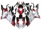 Carénages Moto Yamaha YZF 600 R6 2017-2025 - Blanc Rouge Noir Semakin Didepan