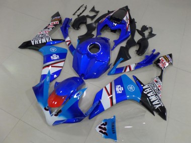 Carénages Moto Yamaha YZF R1 2007-2008 - Bleu Blanc Rouge Noir