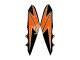 Carénages Moto Kawasaki Z1000 2010-2013 - Orange Noir Brillant