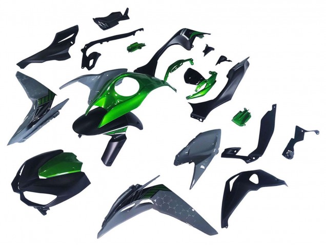 Carénages Moto Kawasaki Z1000 2014-2019 - Noir Vert Gris