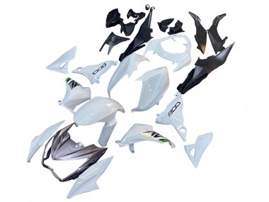 Carénages Moto Kawasaki Z800 2013-2018 - Blanc Vert Argent Noir