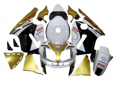 Carénages Moto Kawasaki ZX12R 2002-2006 - Blanc Or Noir Rouge Denso