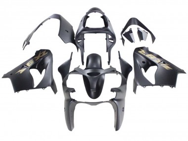 Carénages Moto Kawasaki ZX9R 2000-2001 - Noir Mat Or