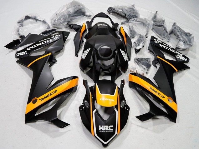 Carénages Moto Honda CBR650R 2021-2023 - Noir Mat Jaune HRC