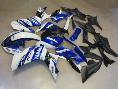 Carénages Moto Yamaha YZF R3/R25 2015-2018 - Blanc Bleu Yamalube ENEOS Monstre
