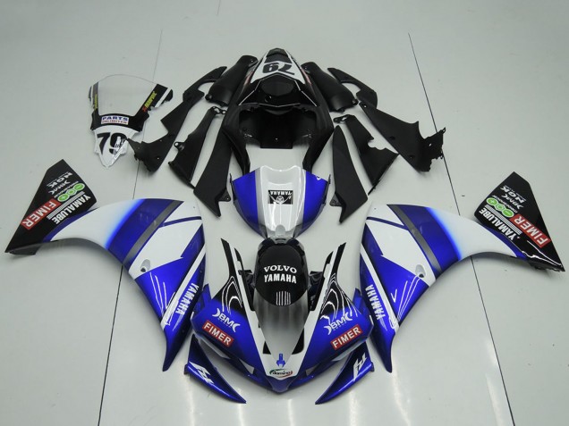 Carénages Moto Yamaha YZF R1 2009-2011 - Blanc Bleu Noir Sterilgarda