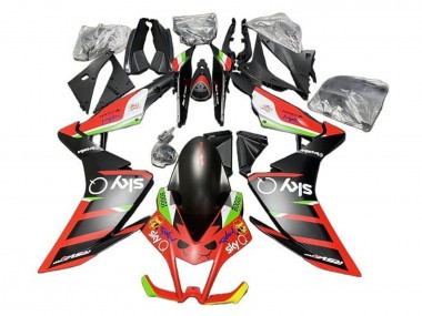 Carénages Moto Aprilia RSV4 1000 2009-2015 - Noir Mat Rouge Vert Blanc