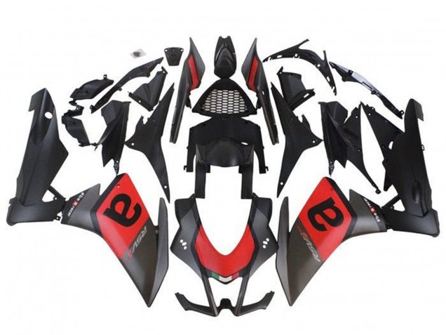 Carénages Moto Aprilia RSV4 1000 2009-2015 - Noir Mat Rouge