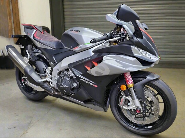 Carénages Moto Aprilia RSV4 1100 2021-2024 - Argent Brillant Noir Mat
