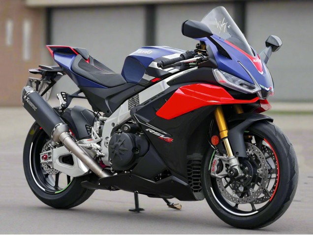 Carénages Moto Aprilia RSV4 1100 2021-2024 - Bleu Mat Rouge Brillant Noir