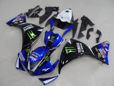 Carénages Moto Yamaha YZF R1 2012-2014 - Blanc Bleu Noir Brillant Vert Graves Yamalube Monstre