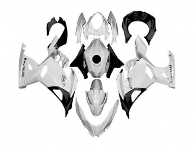 Carénages Moto Kawasaki Ninja 400 2018-2024 - Blanc Argent Noir