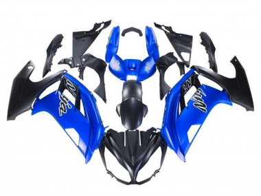 Carénages Moto Kawasaki Ninja 650 EX650 2012-2016 - Bleu Noir Mat