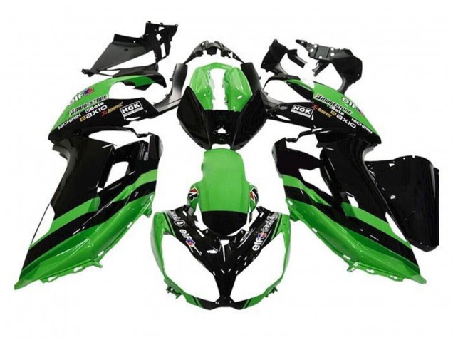Carénages Moto Kawasaki Ninja 650 EX650 2012-2016 - Vert Noir Bande