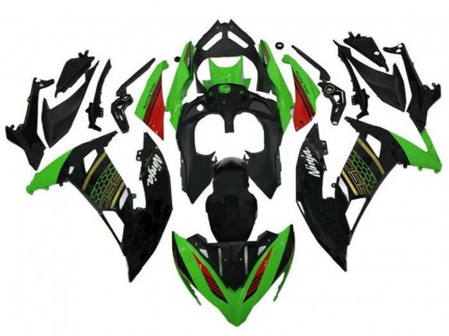 Carénages Moto Kawasaki Ninja 650 EX650 2017-2019 - Vert Noir Rouge Or Rayon de Miel
